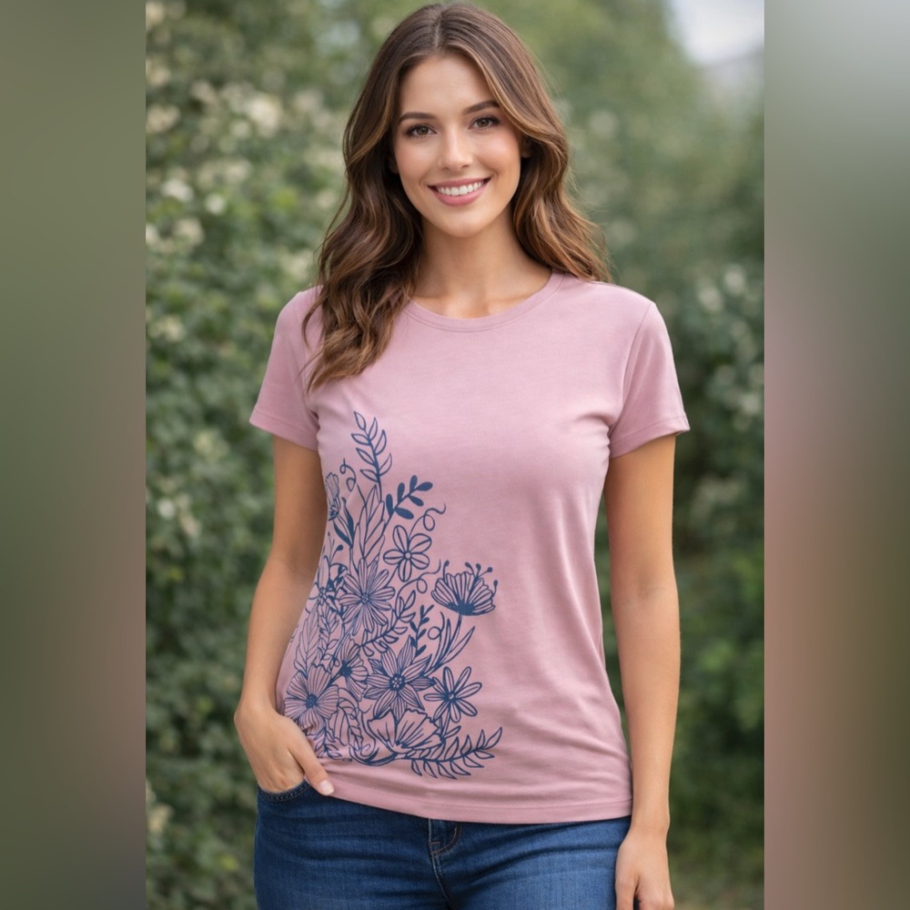Orvis - Wildflower Lilac Tee - Women’s SIZE SMALL